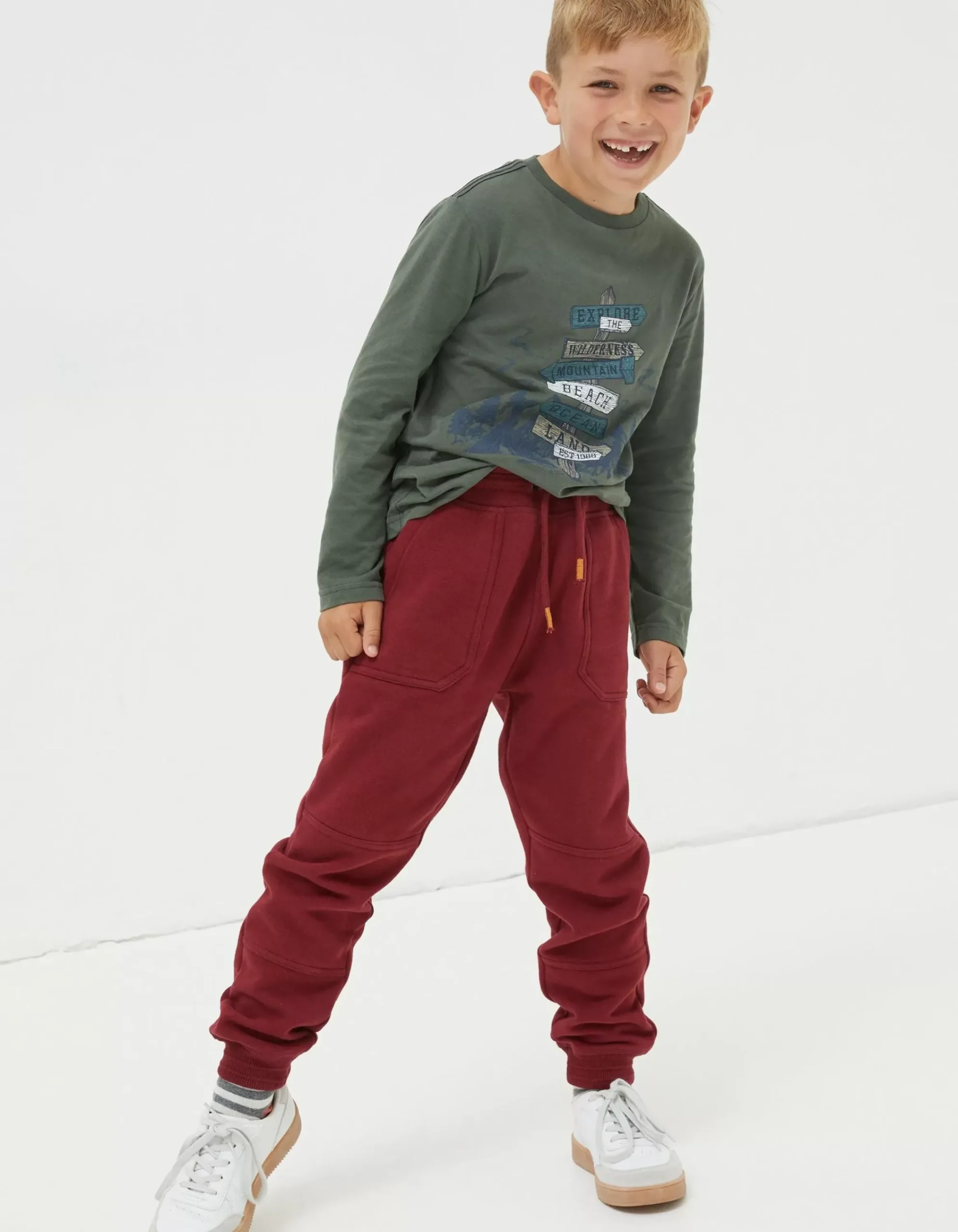 Boys FatFace View All|Noah Knee Panel Joggers