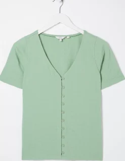 Women FatFace Tops & T-Shirts|Olivia Pointelle T-Shirt