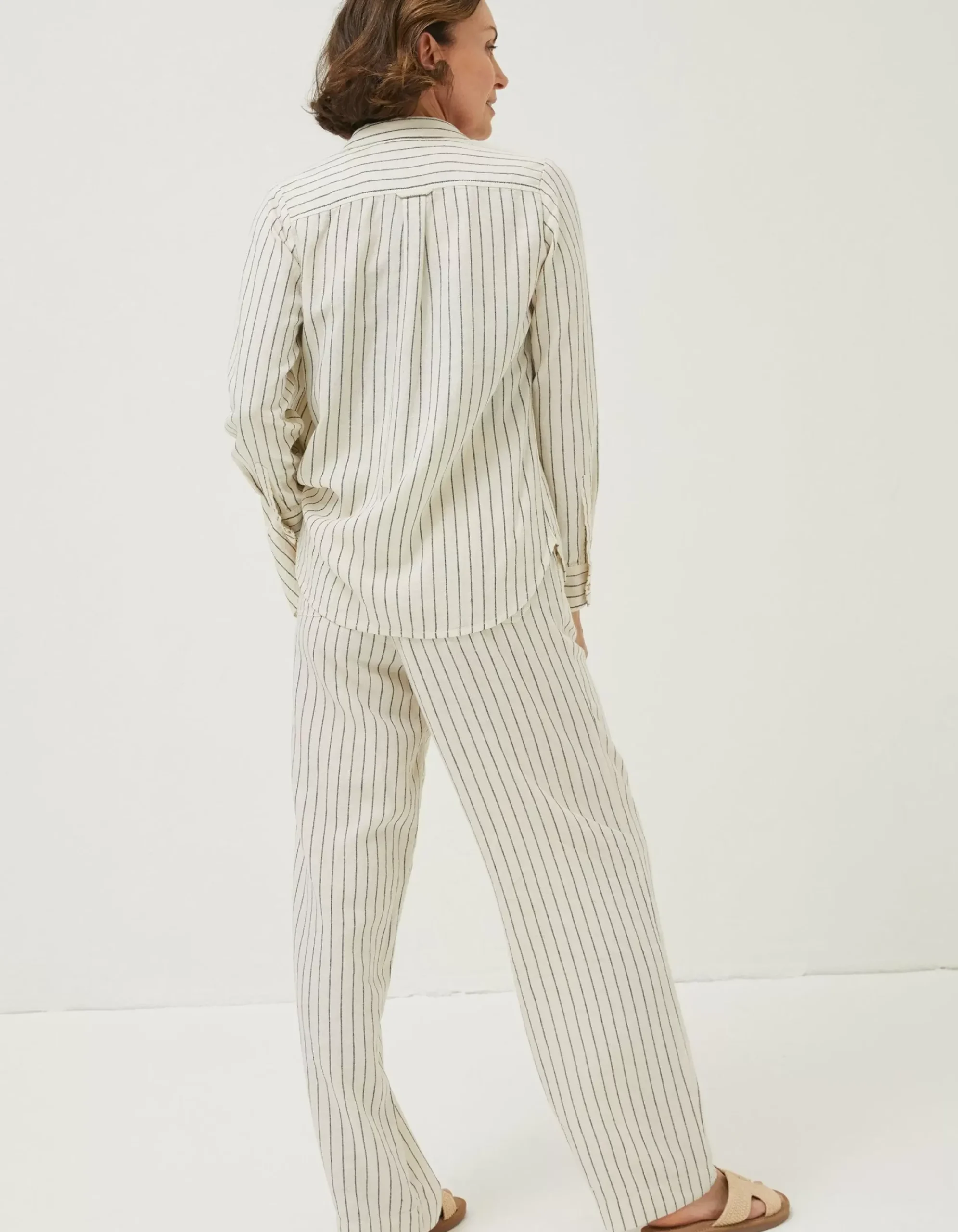 Women FatFace Shirts & Blouses|Olivia Stripe Linen Blend Shirt
