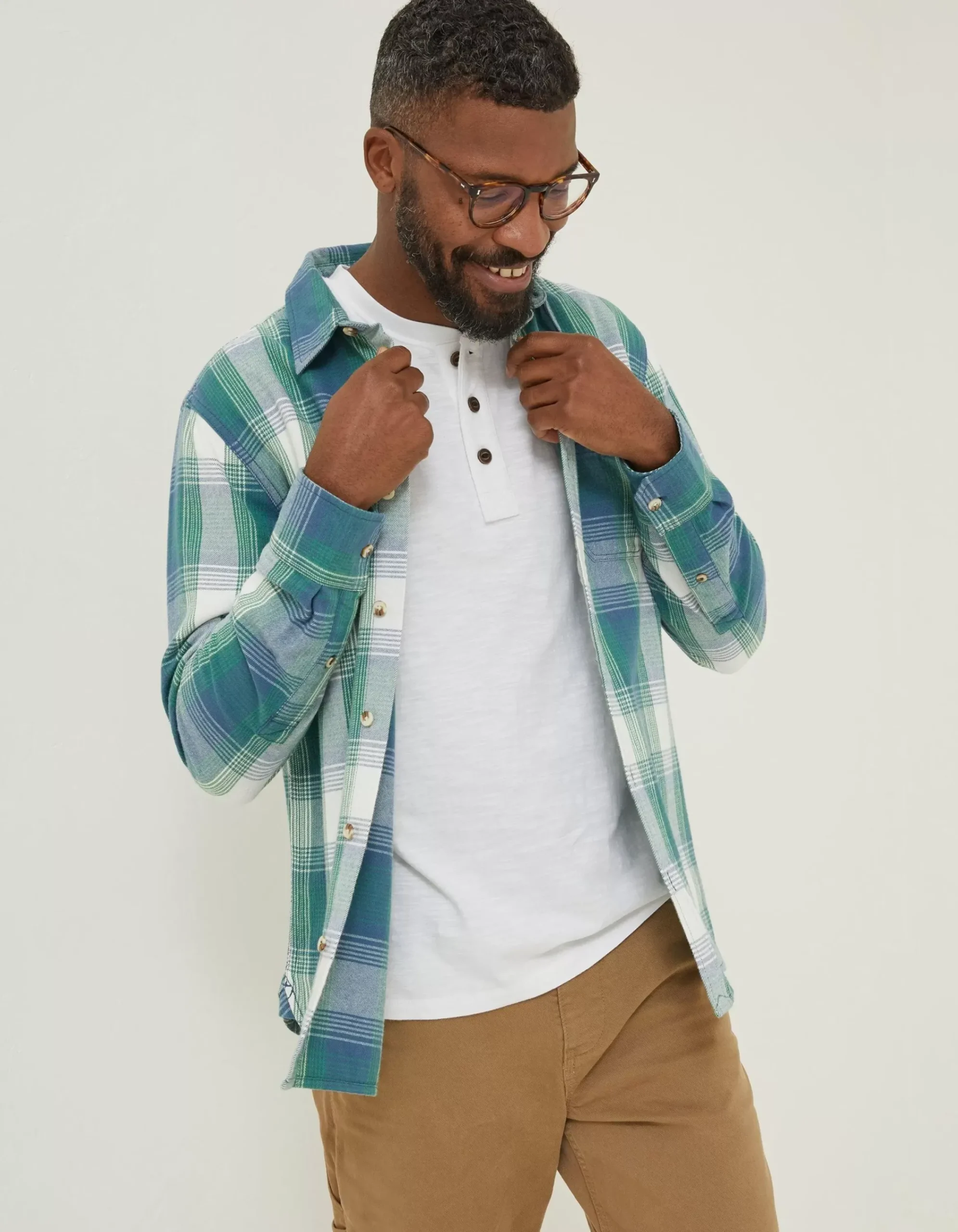 Men FatFace Shirts|Ombre Check Shirt