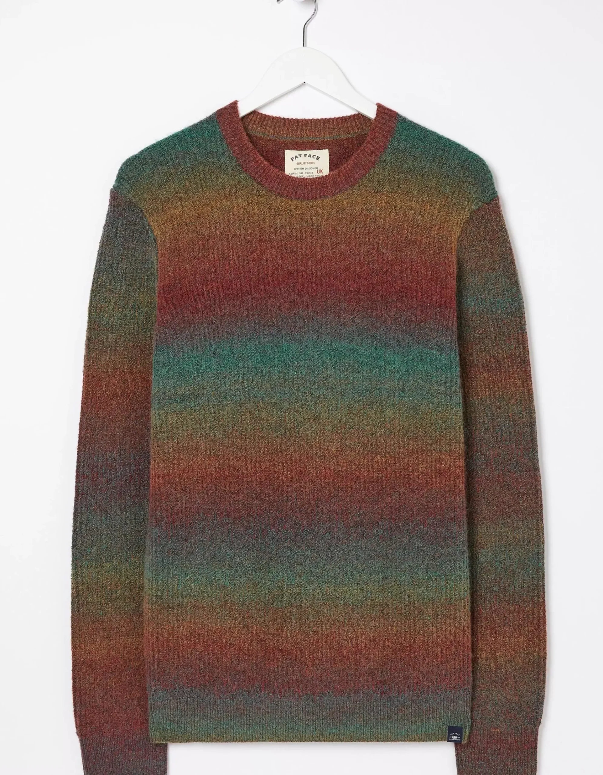 Men FatFace Knitwear|Ombre Crew Jumper