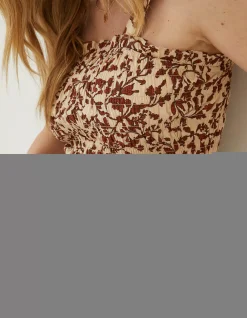 Women FatFace Shirts & Blouses|Oran Floral Smocked Cami Top