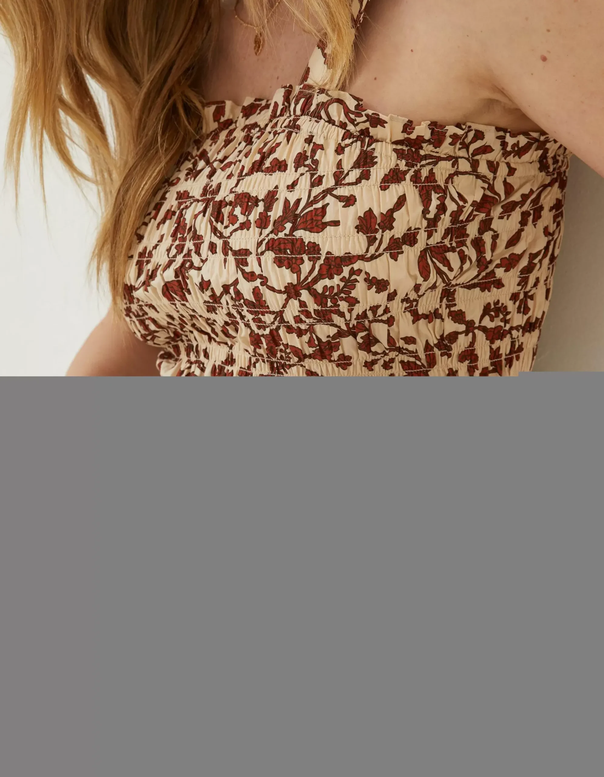Women FatFace Shirts & Blouses|Oran Floral Smocked Cami Top