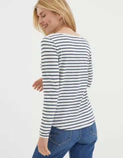 Women FatFace Tops & T-Shirts|Organic Cotton Breton T Shirt