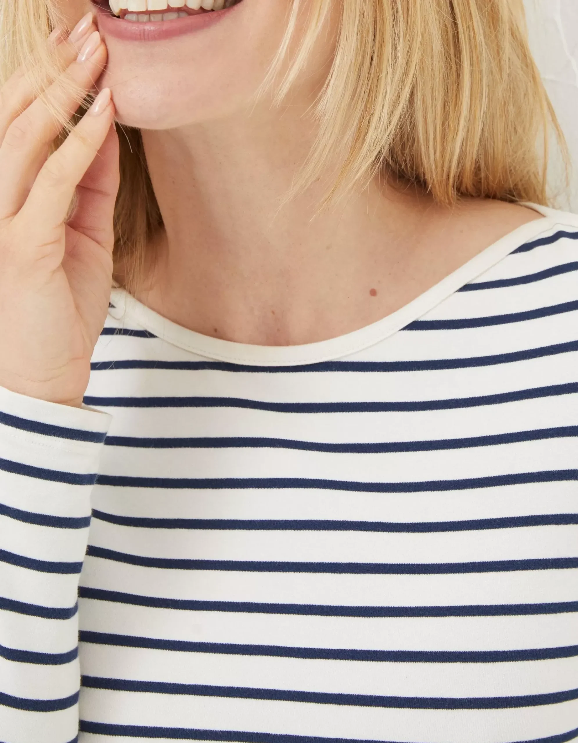 Women FatFace Tops & T-Shirts|Organic Cotton Breton T Shirt