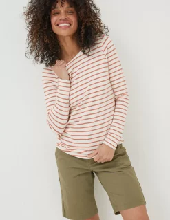 Women FatFace Tops & T-Shirts|Organic Cotton Breton T Shirt