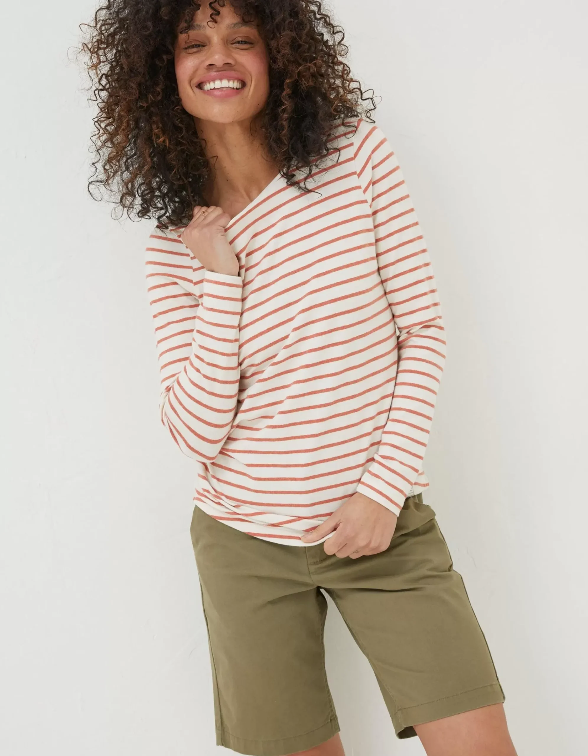 Women FatFace Tops & T-Shirts|Organic Cotton Breton T Shirt