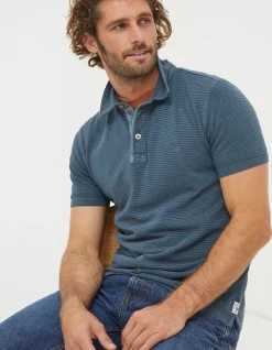 Men FatFace View All|Organic Cotton Fine Stripe Polo