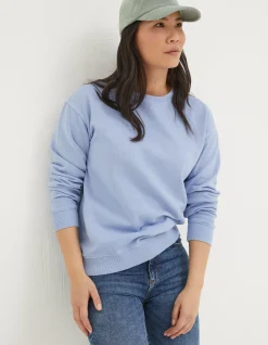 Women FatFace Sweatshirts & Hoodies|Organic Cotton Georgia Crew Sweatshirt