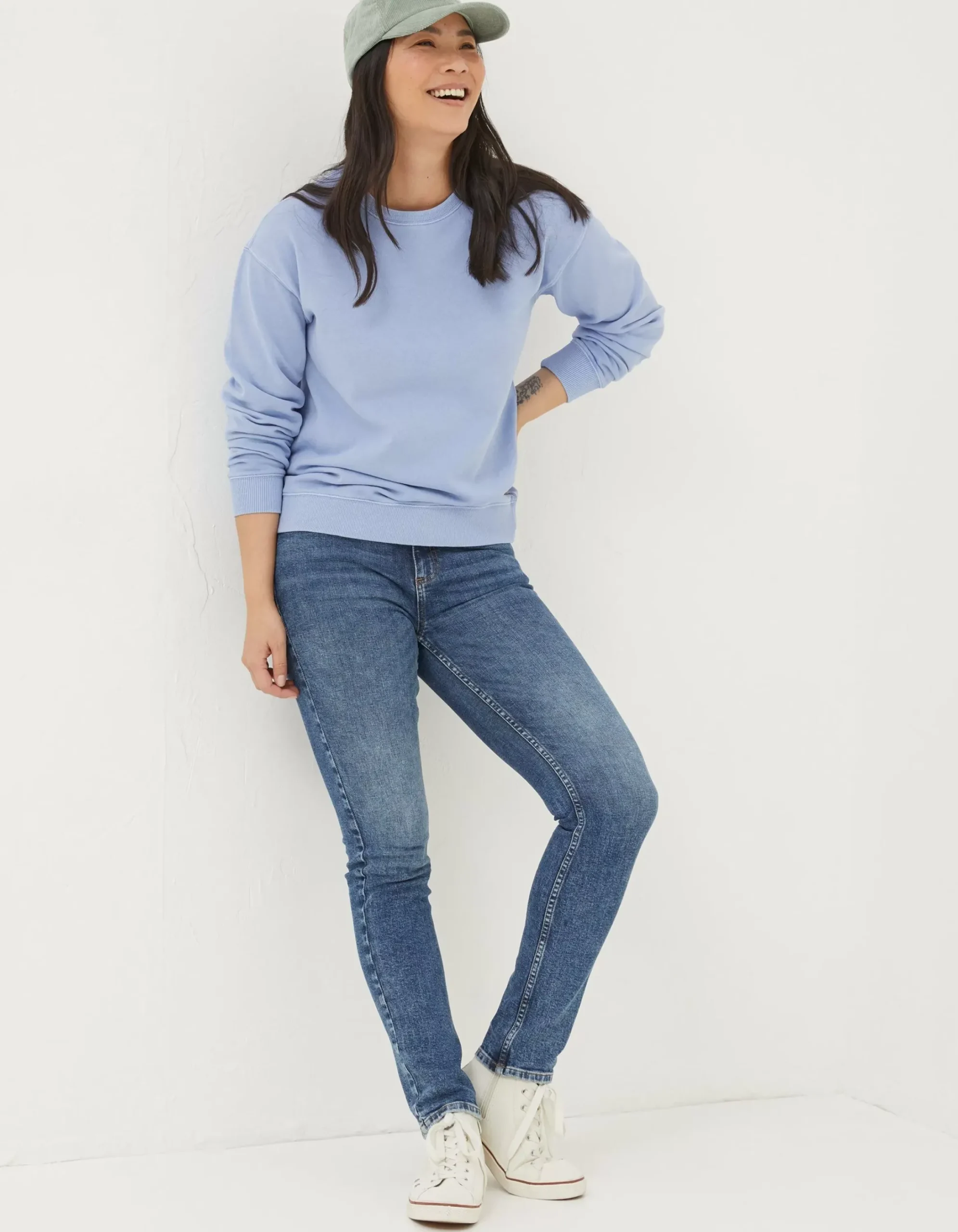 Women FatFace Sweatshirts & Hoodies|Organic Cotton Georgia Crew Sweatshirt