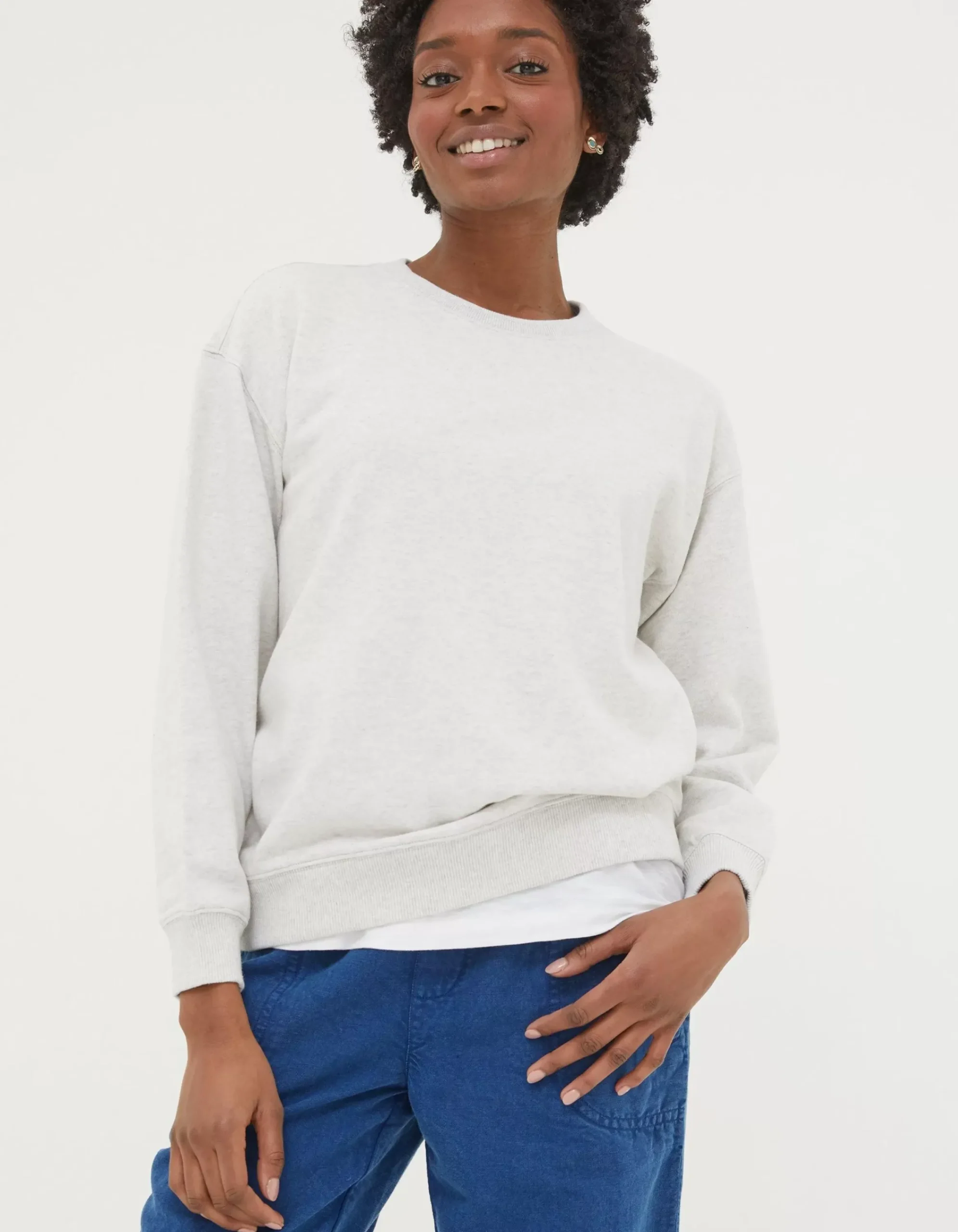 Women FatFace View All|Organic Cotton Georgia Crew Sweatshirt