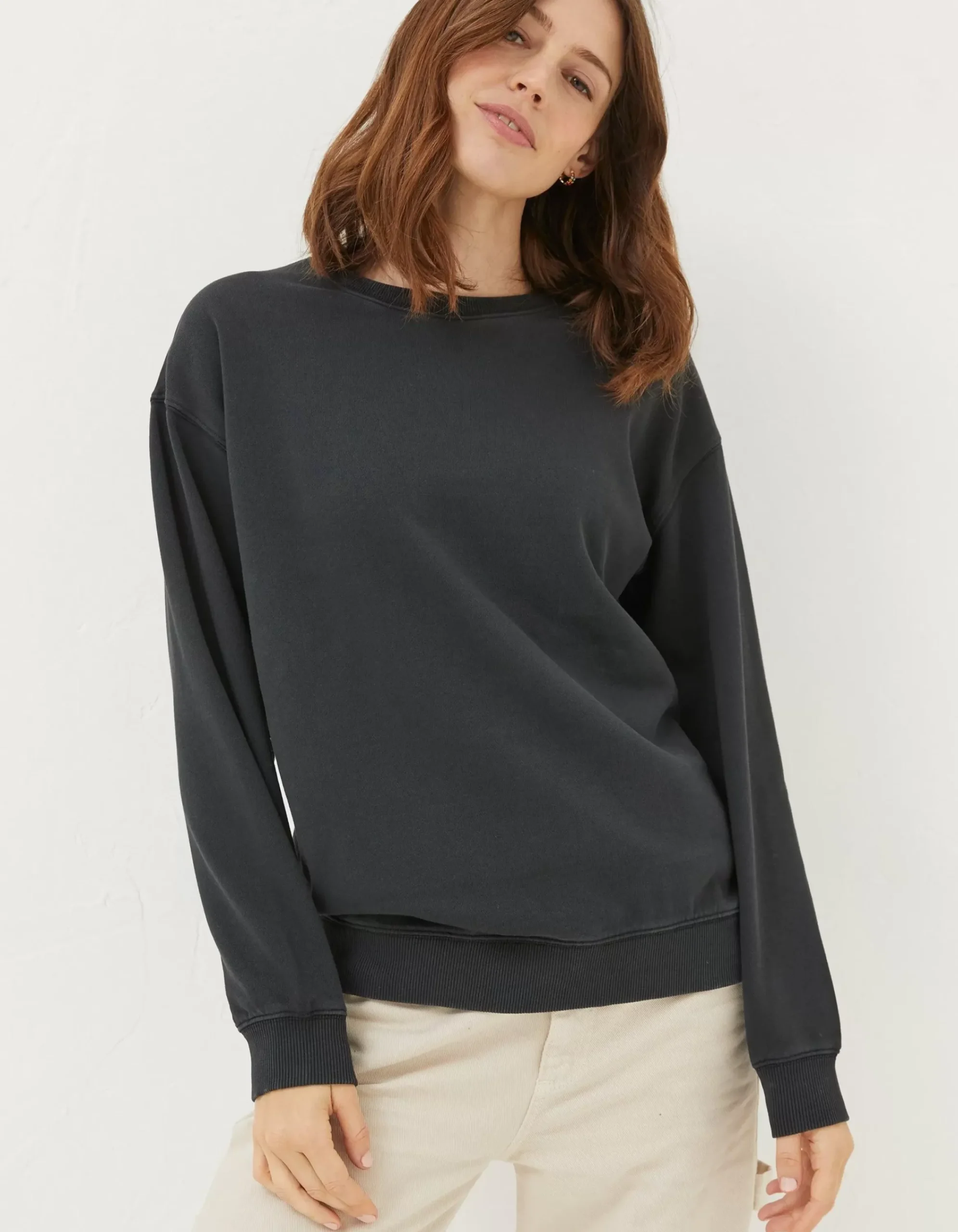 Women FatFace Sweatshirts & Hoodies|Organic Cotton Georgia Crew Sweatshirt