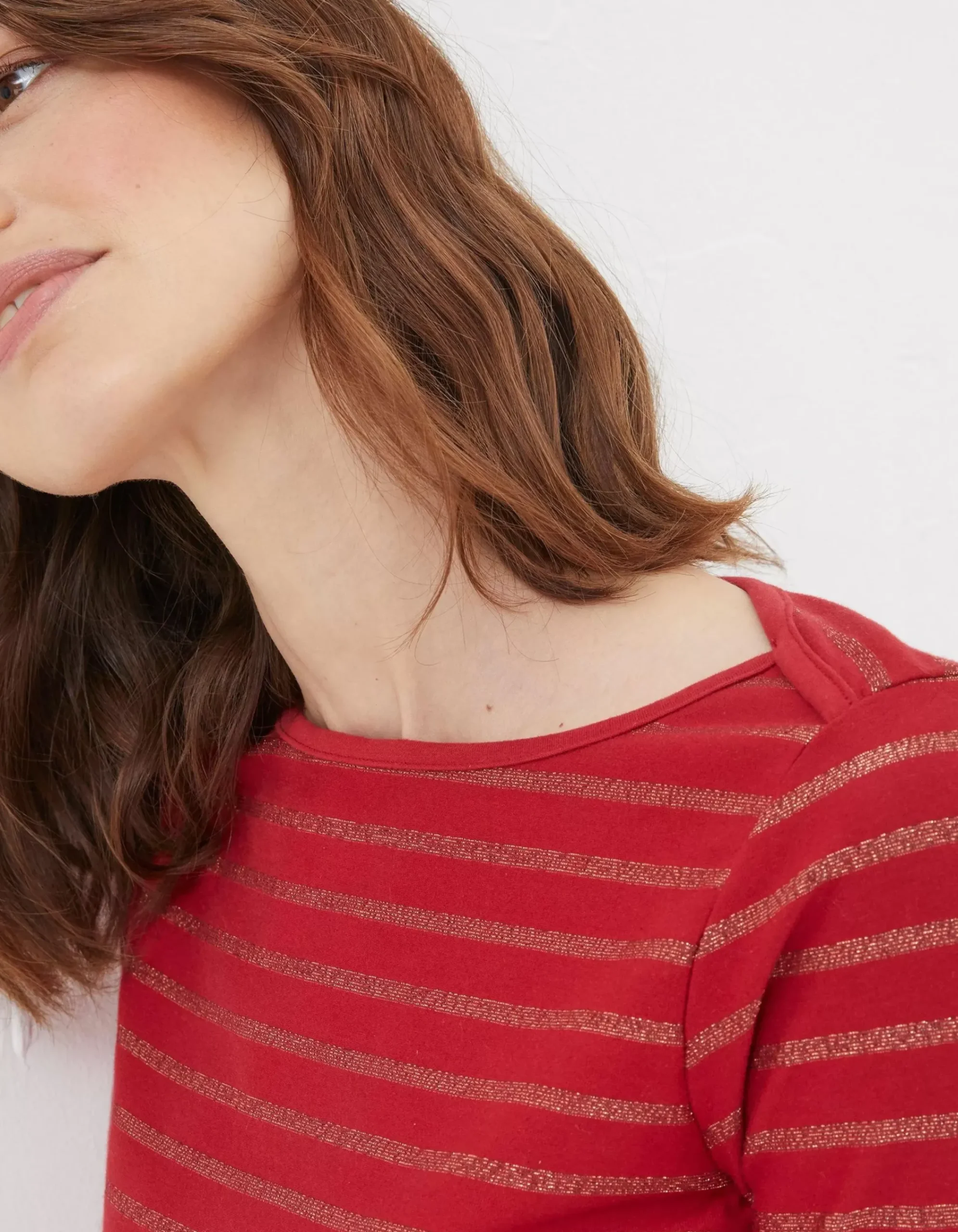 Women FatFace View All|Organic Cotton Glitter Breton