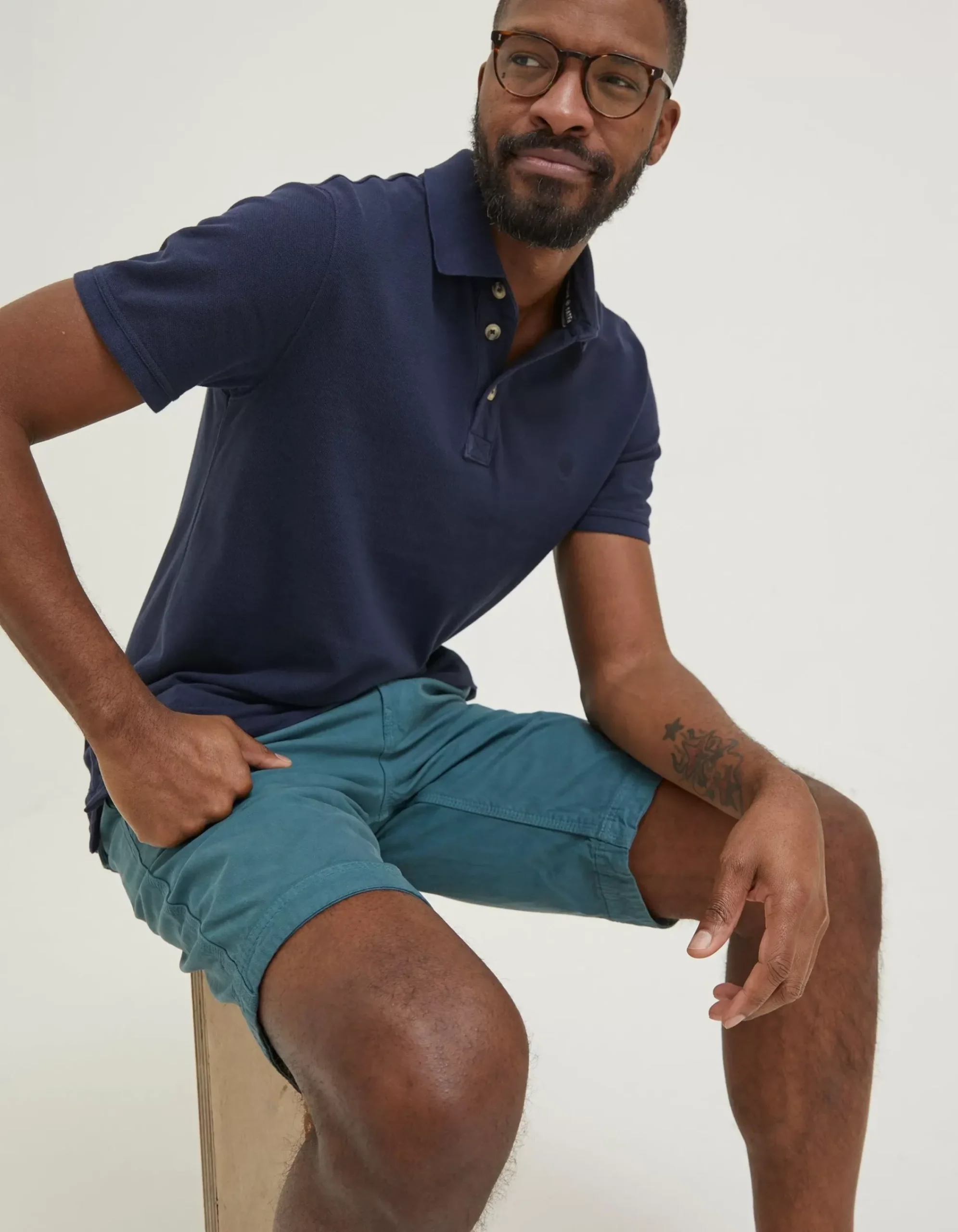Men FatFace Polo Shirts|Organic Cotton Pique Polo