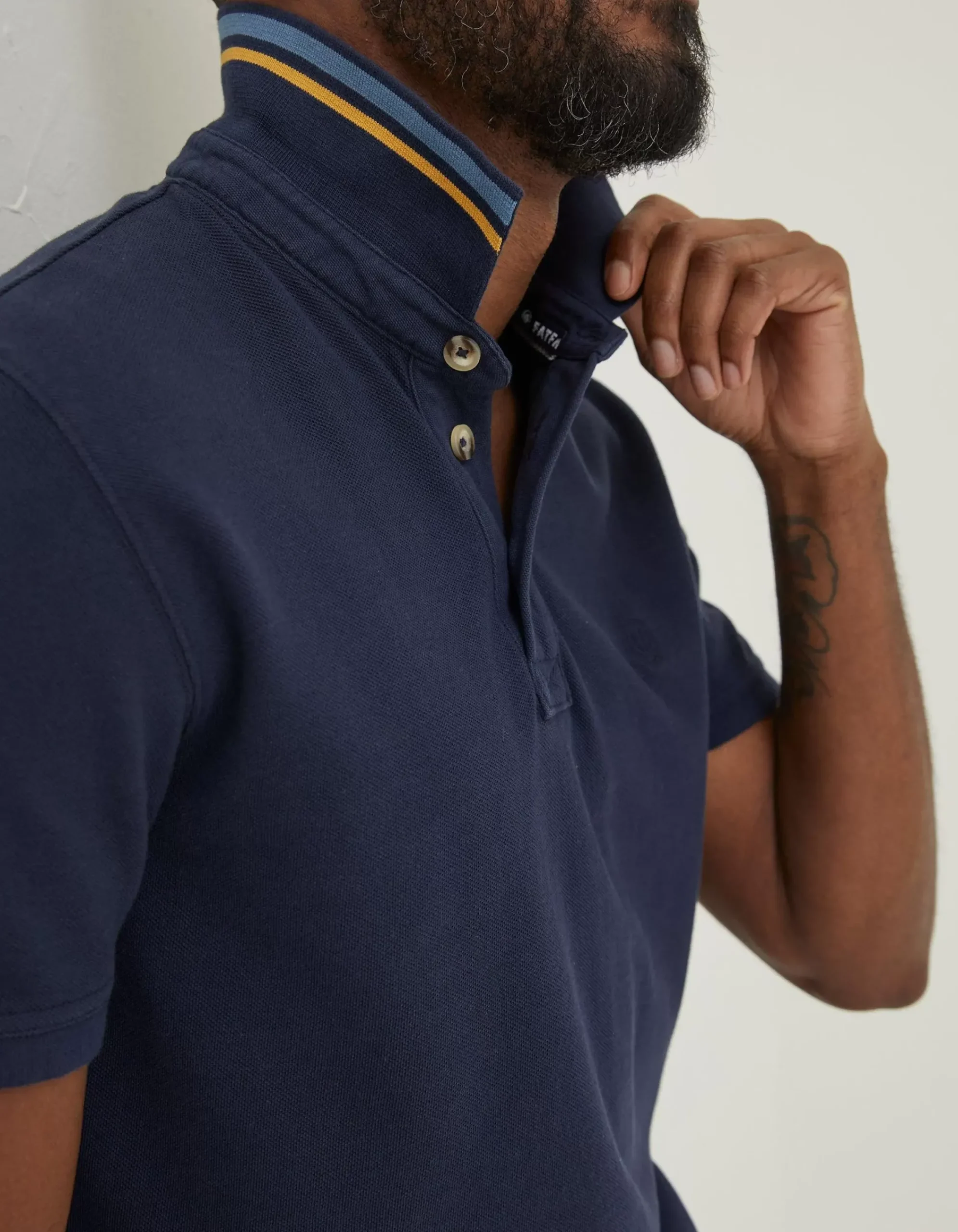 Men FatFace Polo Shirts|Organic Cotton Pique Polo