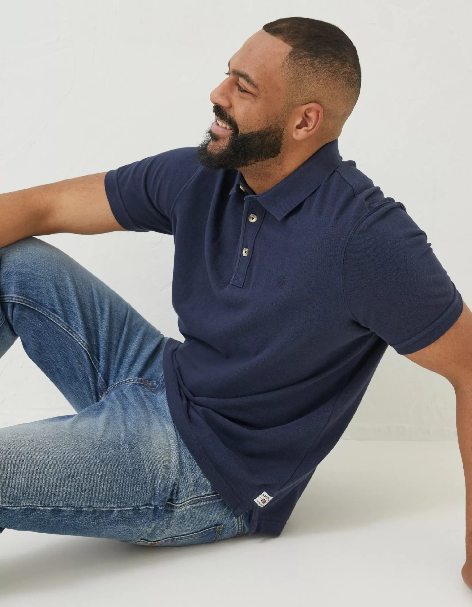 Men FatFace Polo Shirts|Organic Cotton Pique Polo
