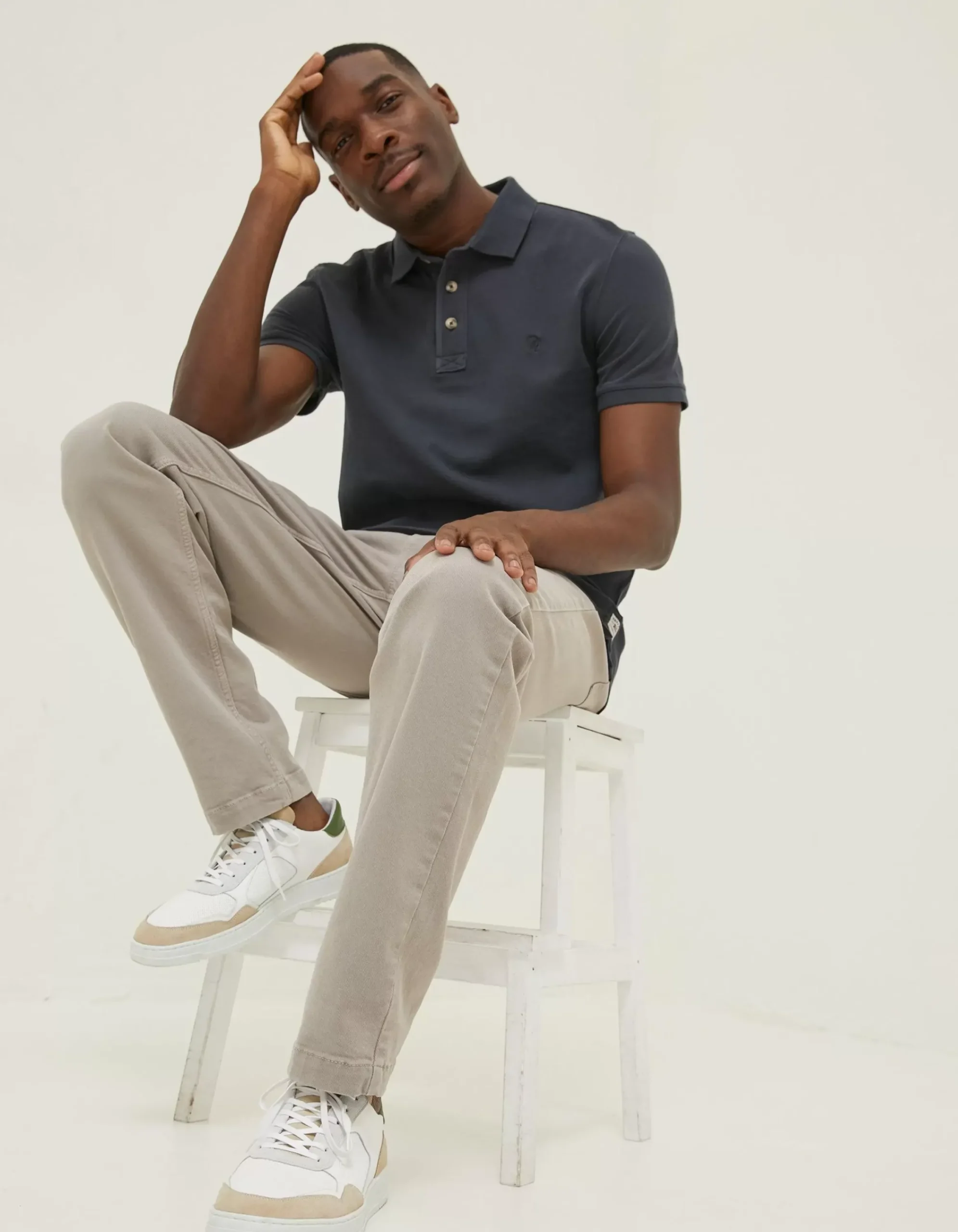 Men FatFace Polo Shirts|Organic Cotton Pique Polo