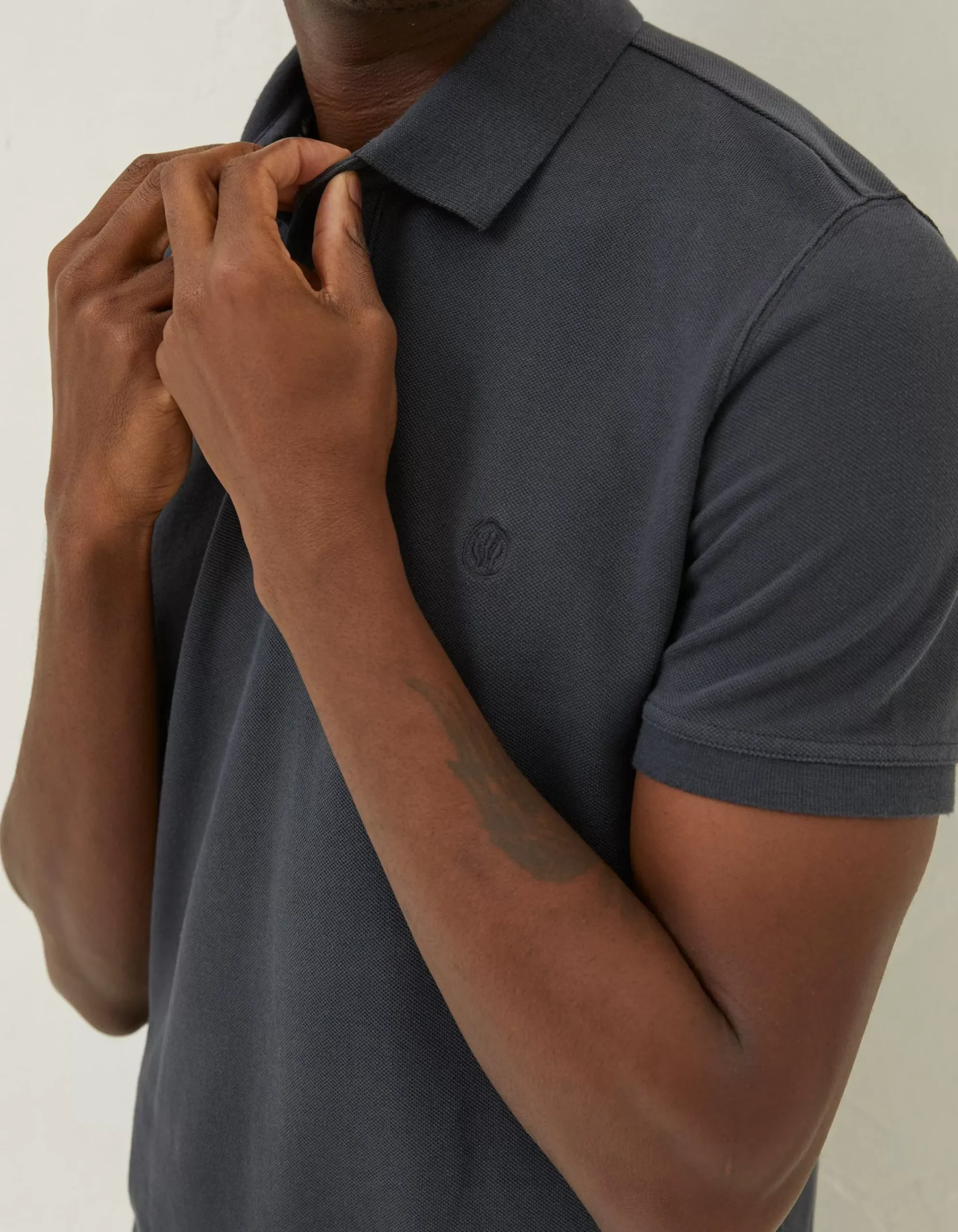 Men FatFace Polo Shirts|Organic Cotton Pique Polo