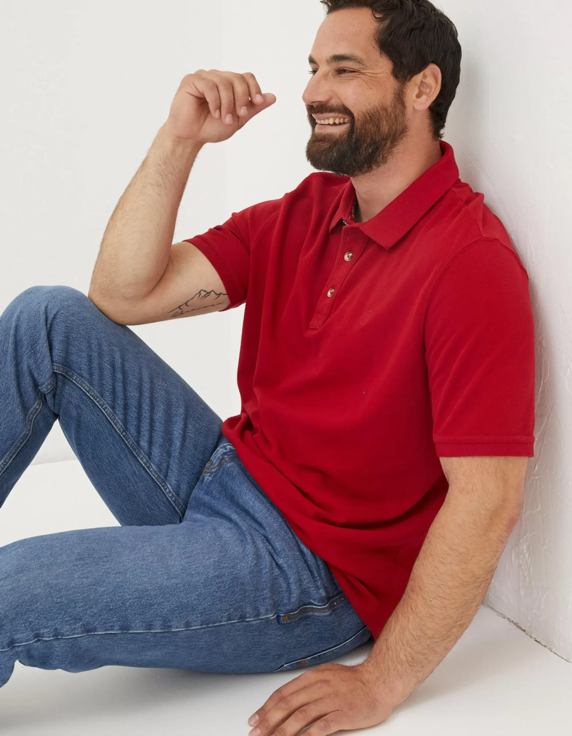 Men FatFace View All|Organic Cotton Pique Polo