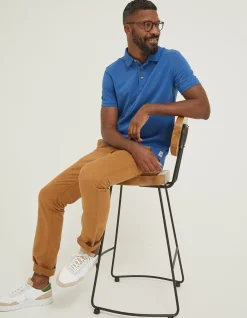 Men FatFace Polo Shirts|Organic Cotton Pique Polo