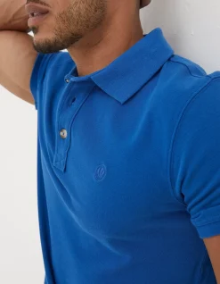 Men FatFace Polo Shirts|Organic Cotton Pique Polo