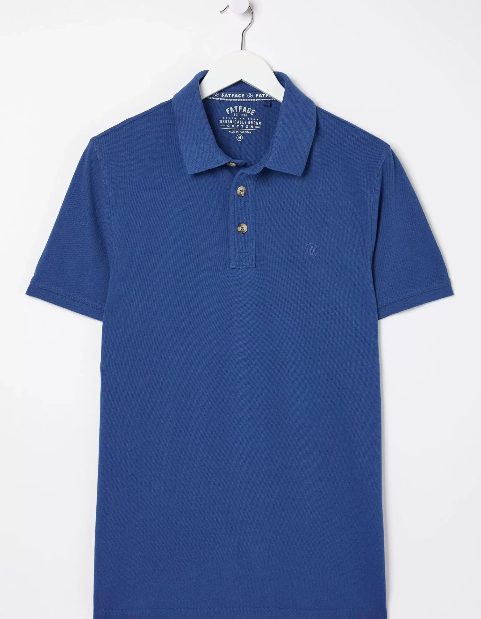 Men FatFace Polo Shirts|Organic Cotton Pique Polo