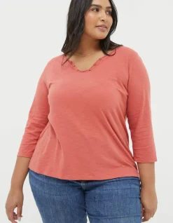 Women FatFace Tops & T-Shirts|Organic Cotton Porter T Shirt