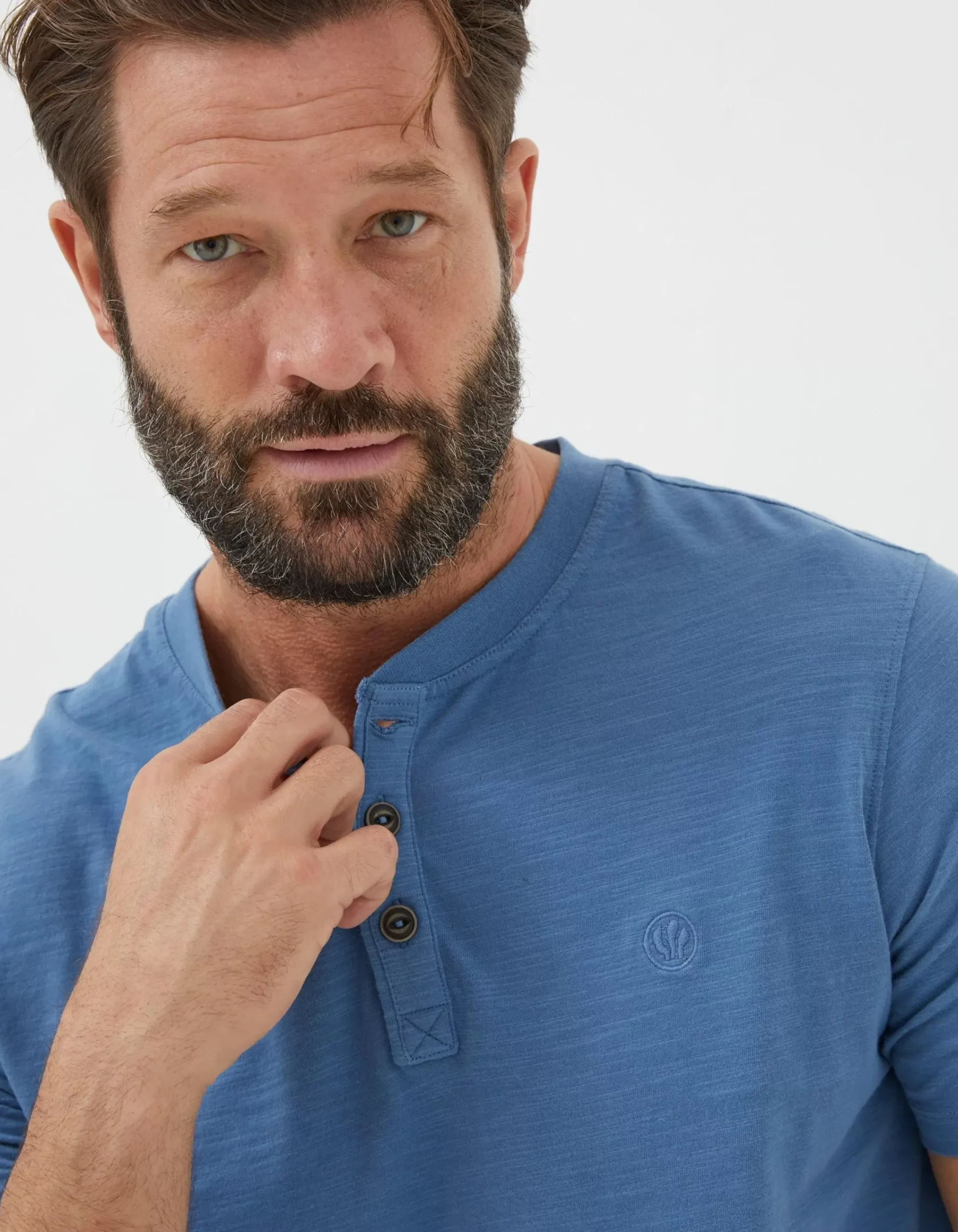 Men FatFace View All|Organic Cotton Woodside Slub Henley