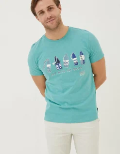 Men FatFace T-Shirts|Out With The Buoys T Shirt
