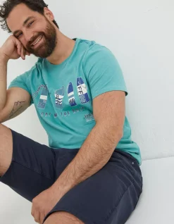 Men FatFace T-Shirts|Out With The Buoys T Shirt