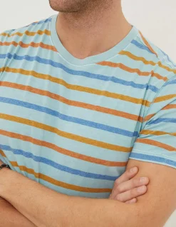 Men FatFace T-Shirts|Overdye Stripe T-Shirt