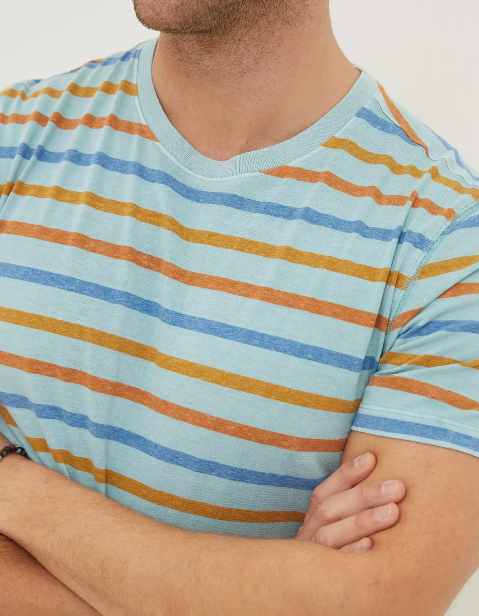 Men FatFace T-Shirts|Overdye Stripe T-Shirt