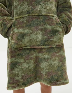 Boys FatFace View All|Oversized Camo Hoodie