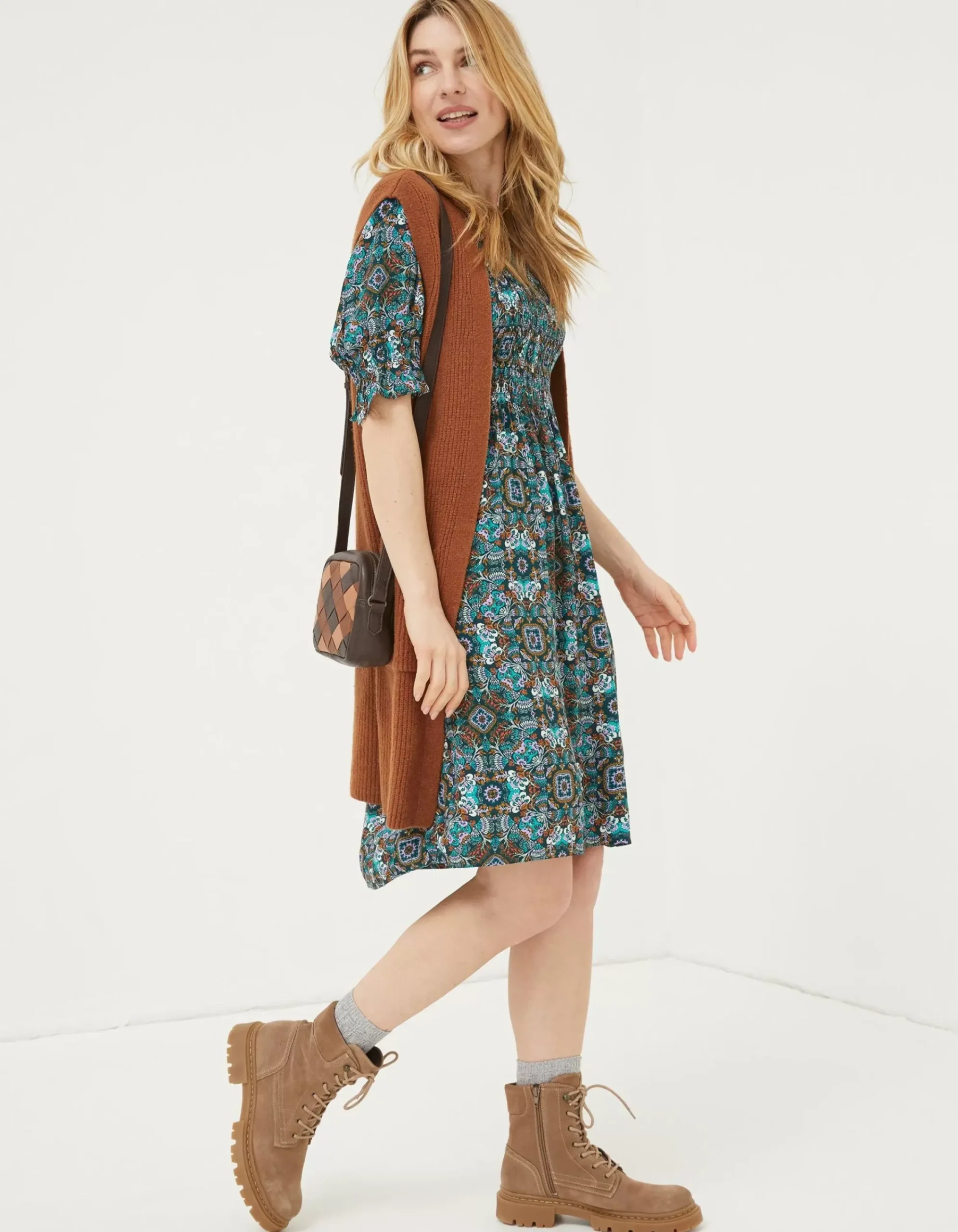 Women FatFace Dresses|Pacey Mirrored Floral Dress
