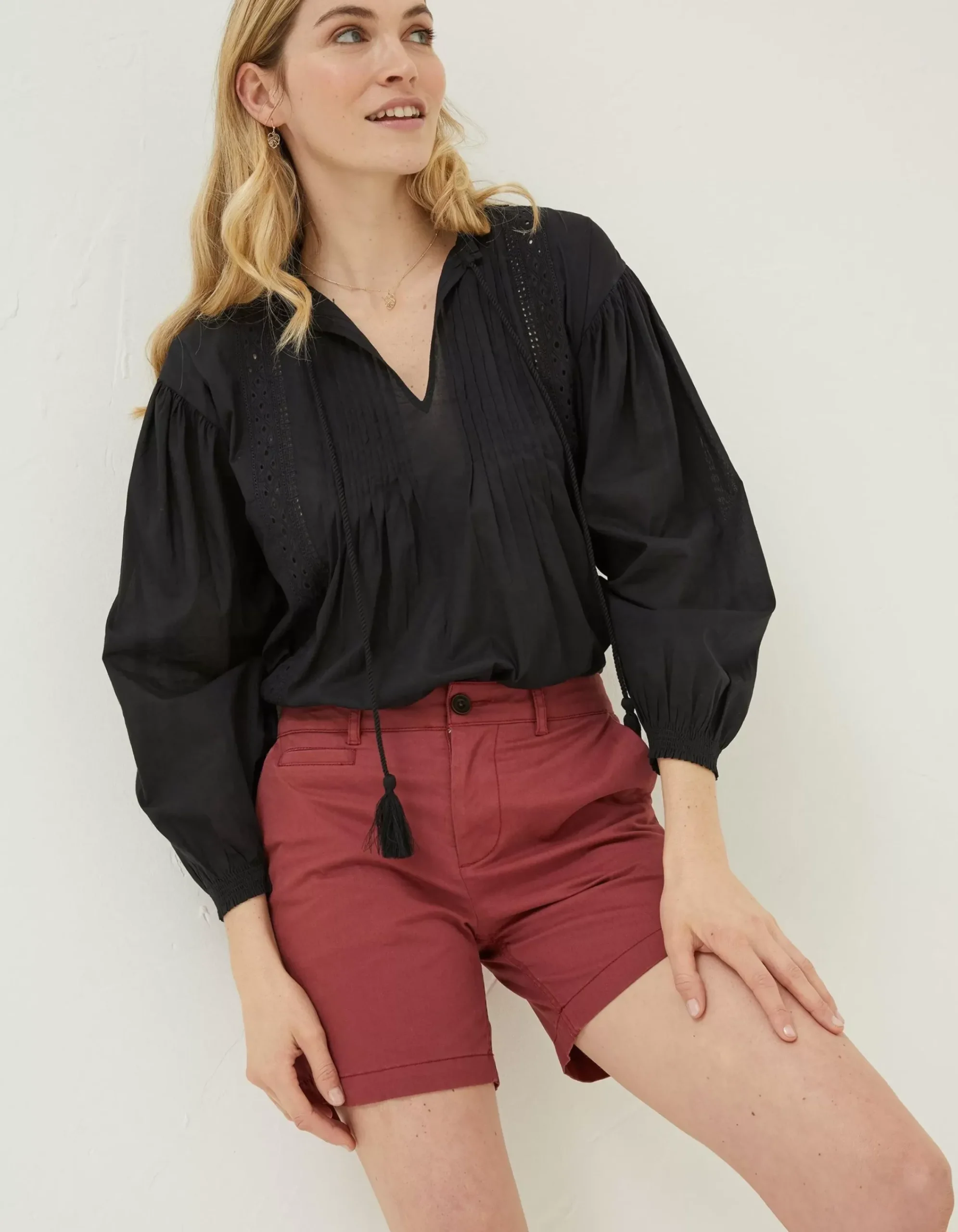 Women FatFace Shorts|Padstow Chino Shorts