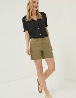 Women FatFace Shorts|Padstow Chino Shorts