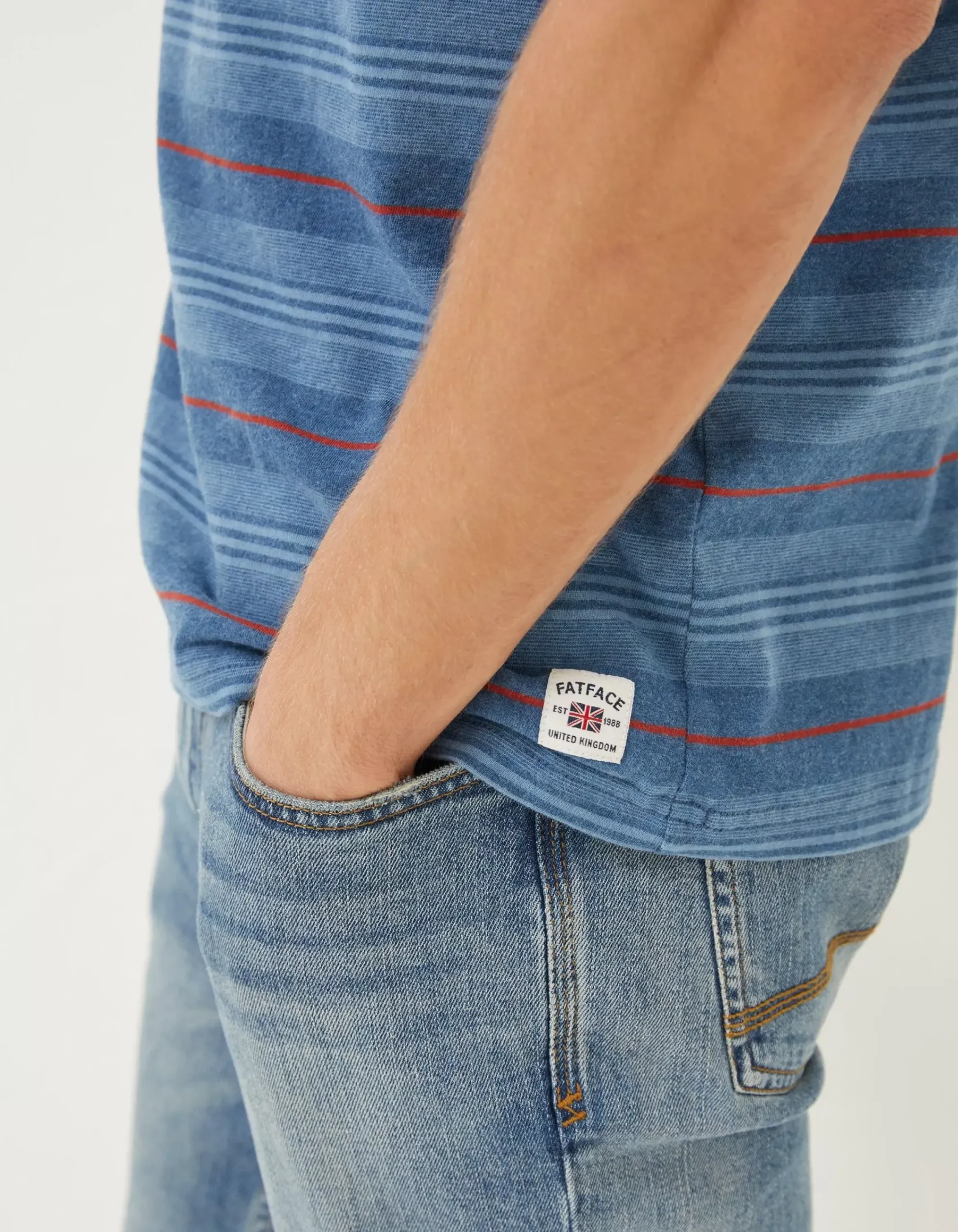 Men FatFace T-Shirts|Padstow Stripe T-Shirt