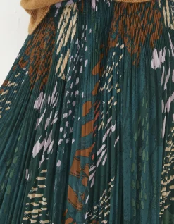 Women FatFace View All|Paignton Landscape Pleated Midi Skirt