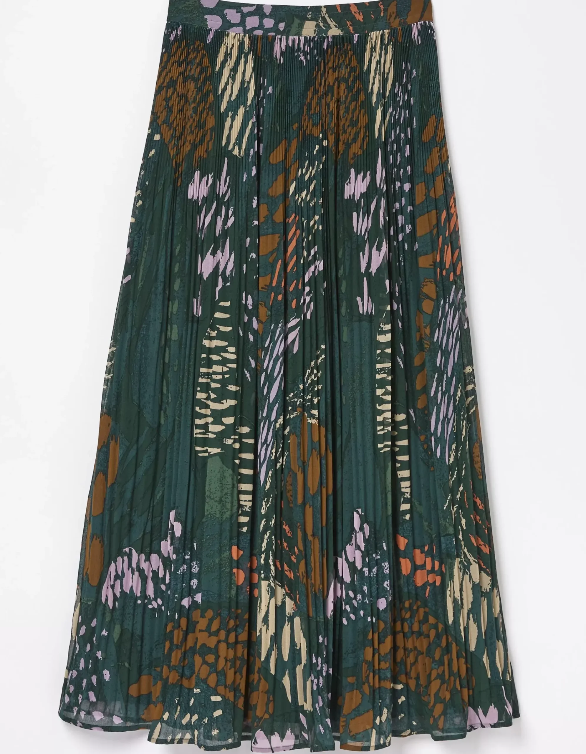Women FatFace View All|Paignton Landscape Pleated Midi Skirt
