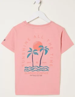 Girls FatFace Tops & T-Shirts|Palm Tree Mini Me T-Shirt