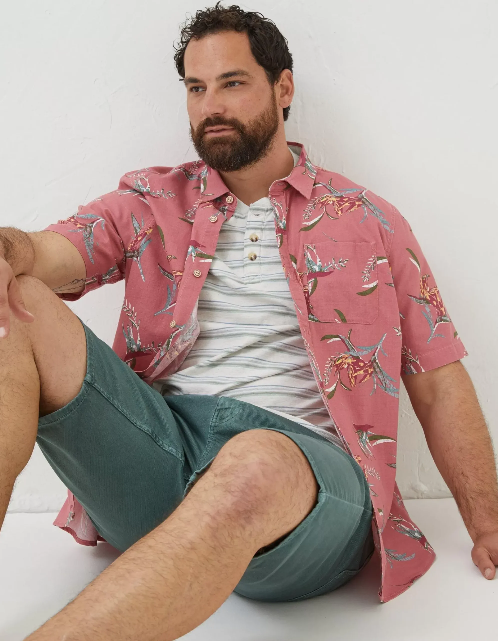 Men FatFace Shirts|Paradise Print Shirt