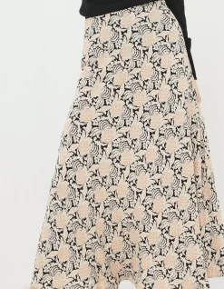 Women FatFace Skirts|Pat Damask Floral Midi Skirt