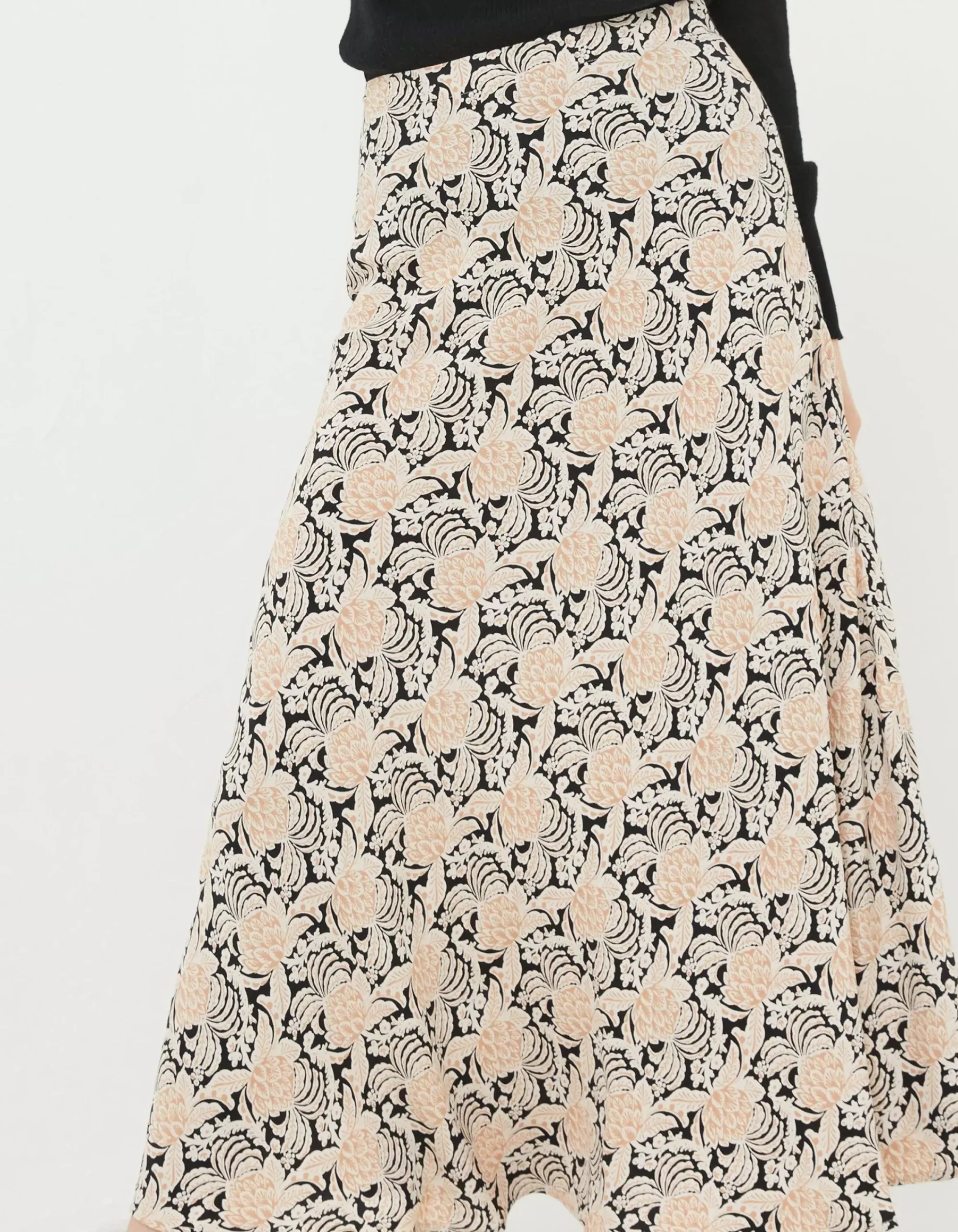Women FatFace Skirts|Pat Damask Floral Midi Skirt