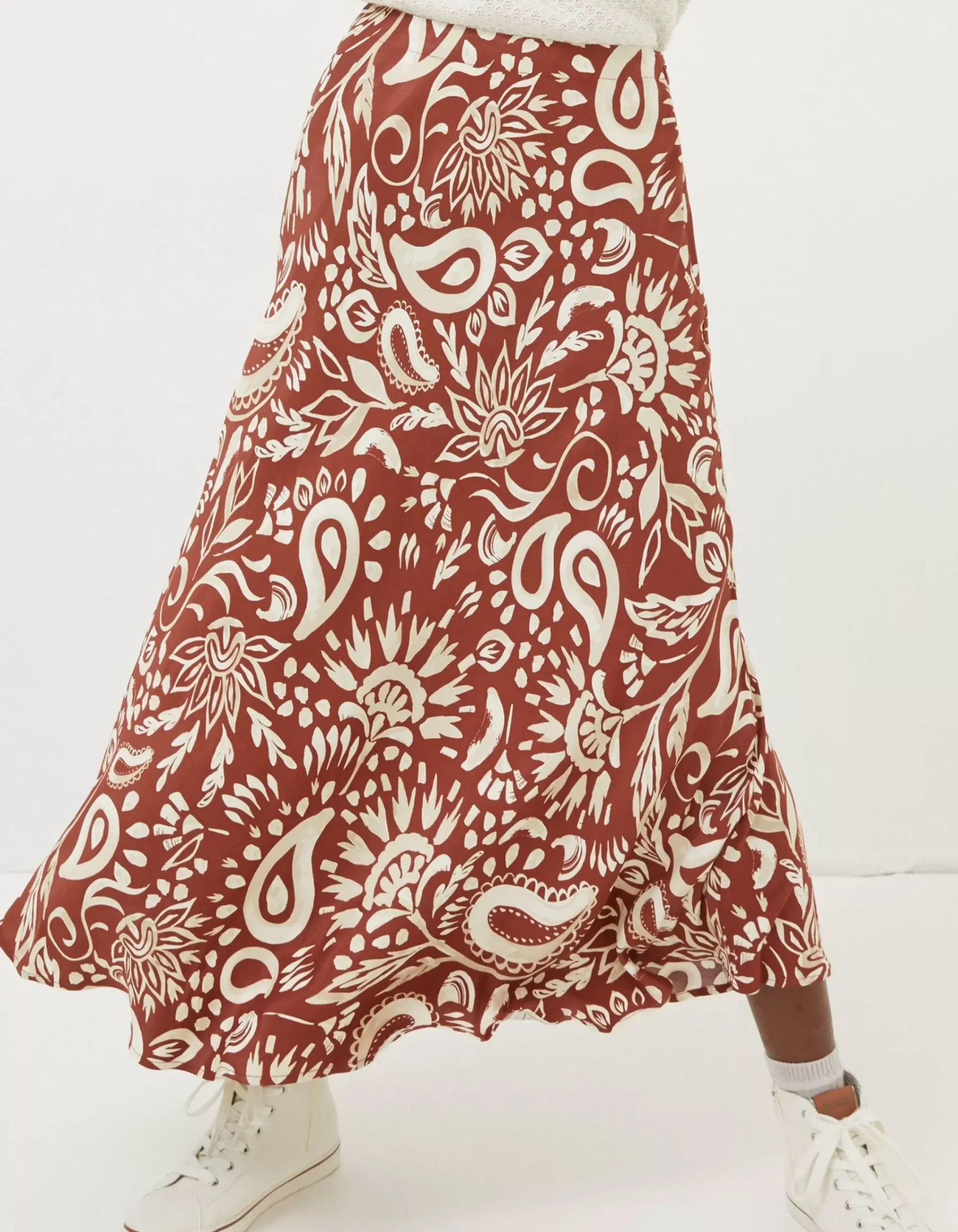 Women FatFace Skirts|Pat Watercolour Midi Skirt