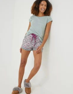 Women FatFace Nightwear & Loungewear|Patch Work Bird Shorts