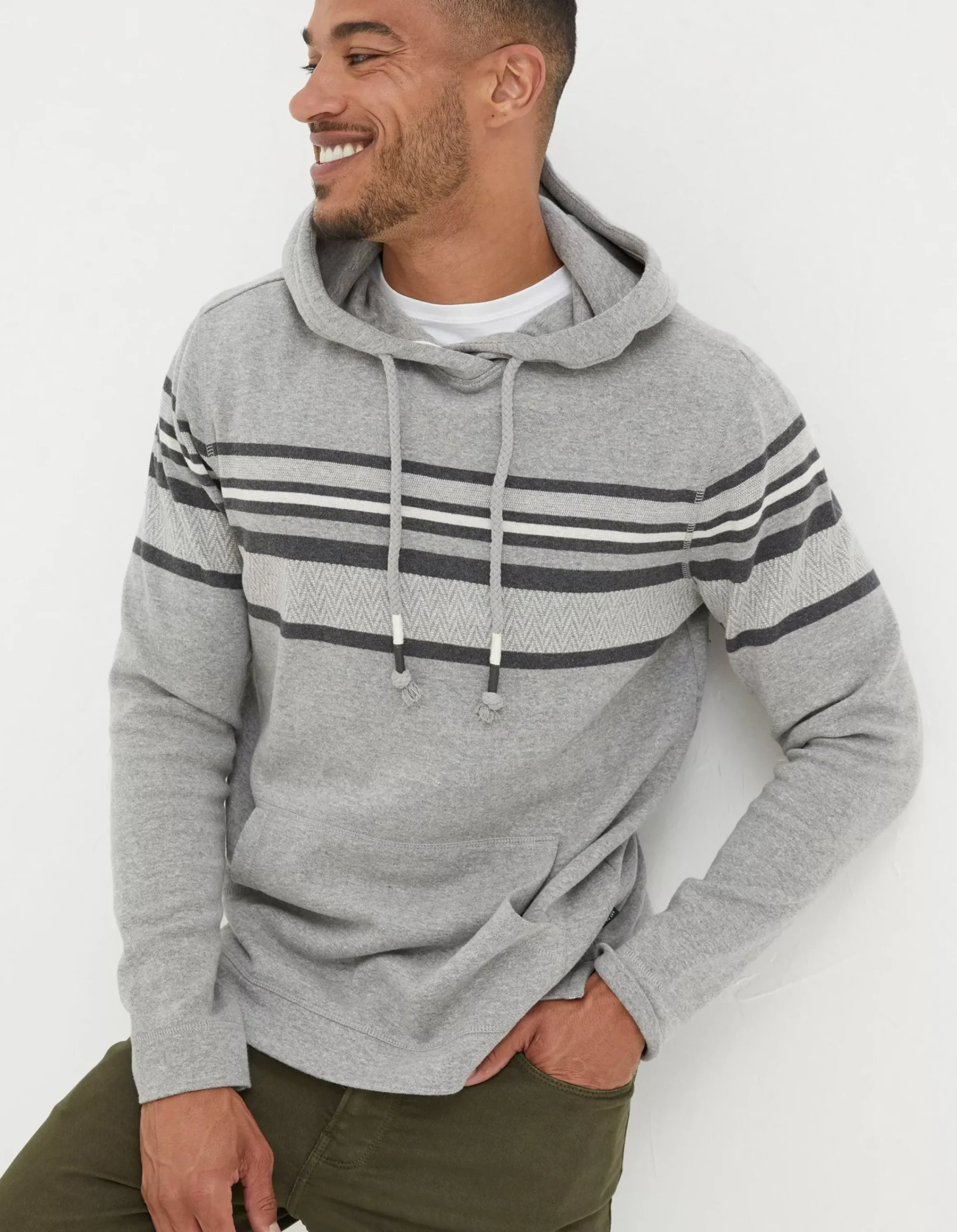 Men FatFace Sweatshirts & Hoodies|Pattern Hoodie