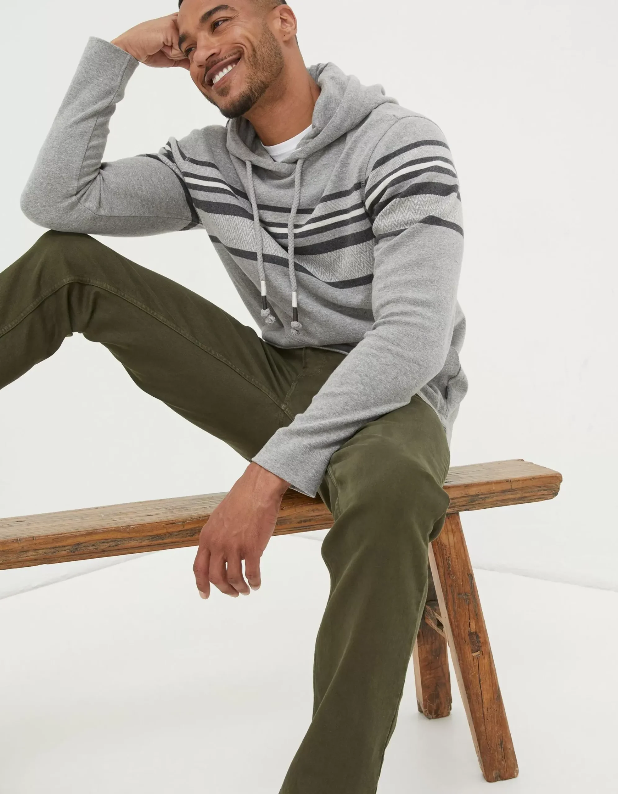 Men FatFace Sweatshirts & Hoodies|Pattern Hoodie