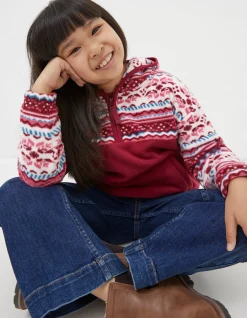Girls FatFace View All|Patterned Microfleece Hoodie