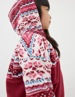 Girls FatFace View All|Patterned Microfleece Hoodie
