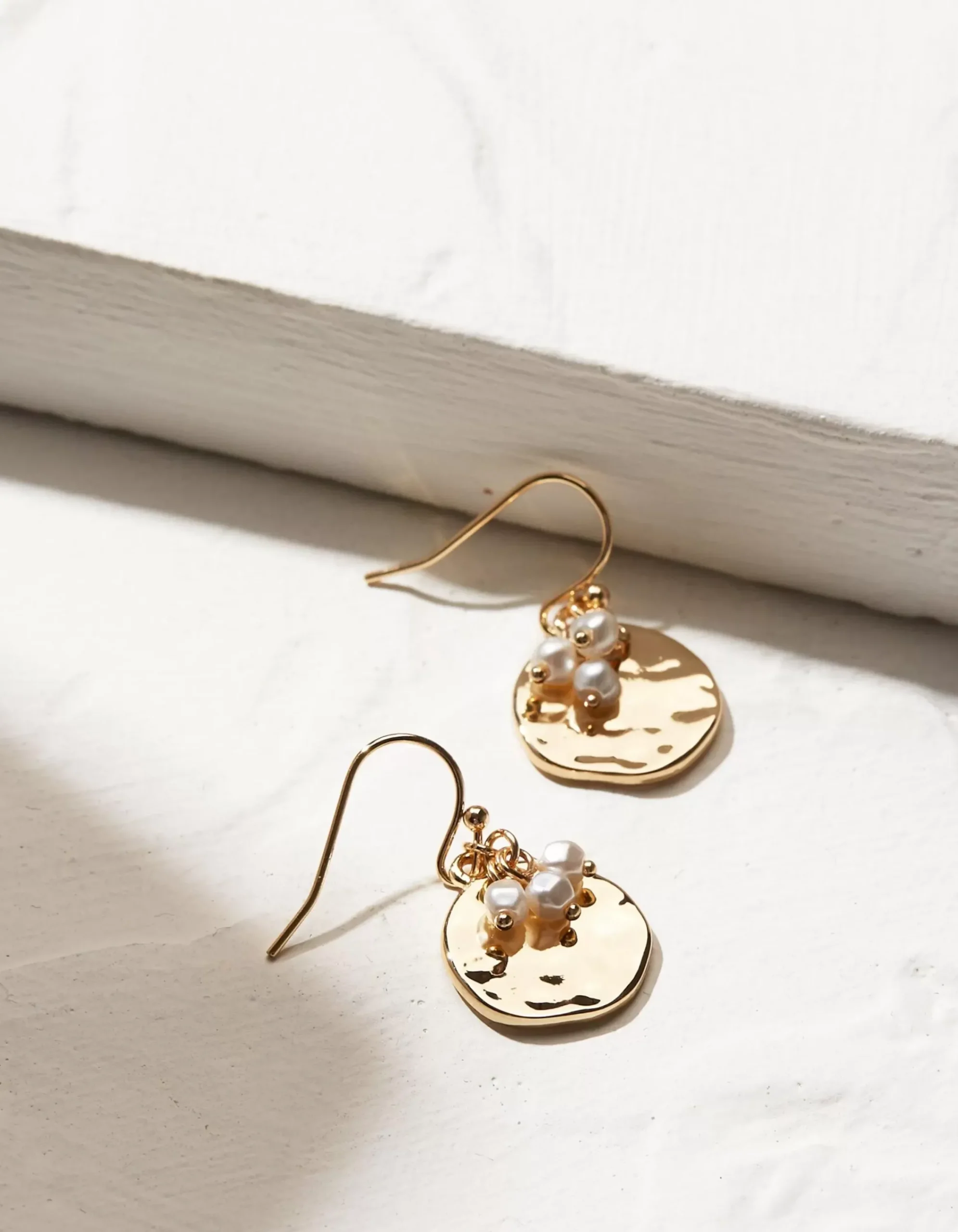 Women FatFace View All|Pearl And Disc Earrings